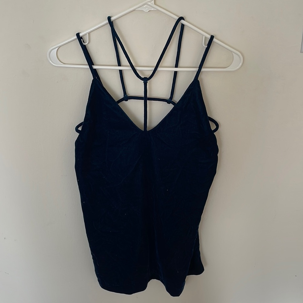 Blue velvet Topshop tank
